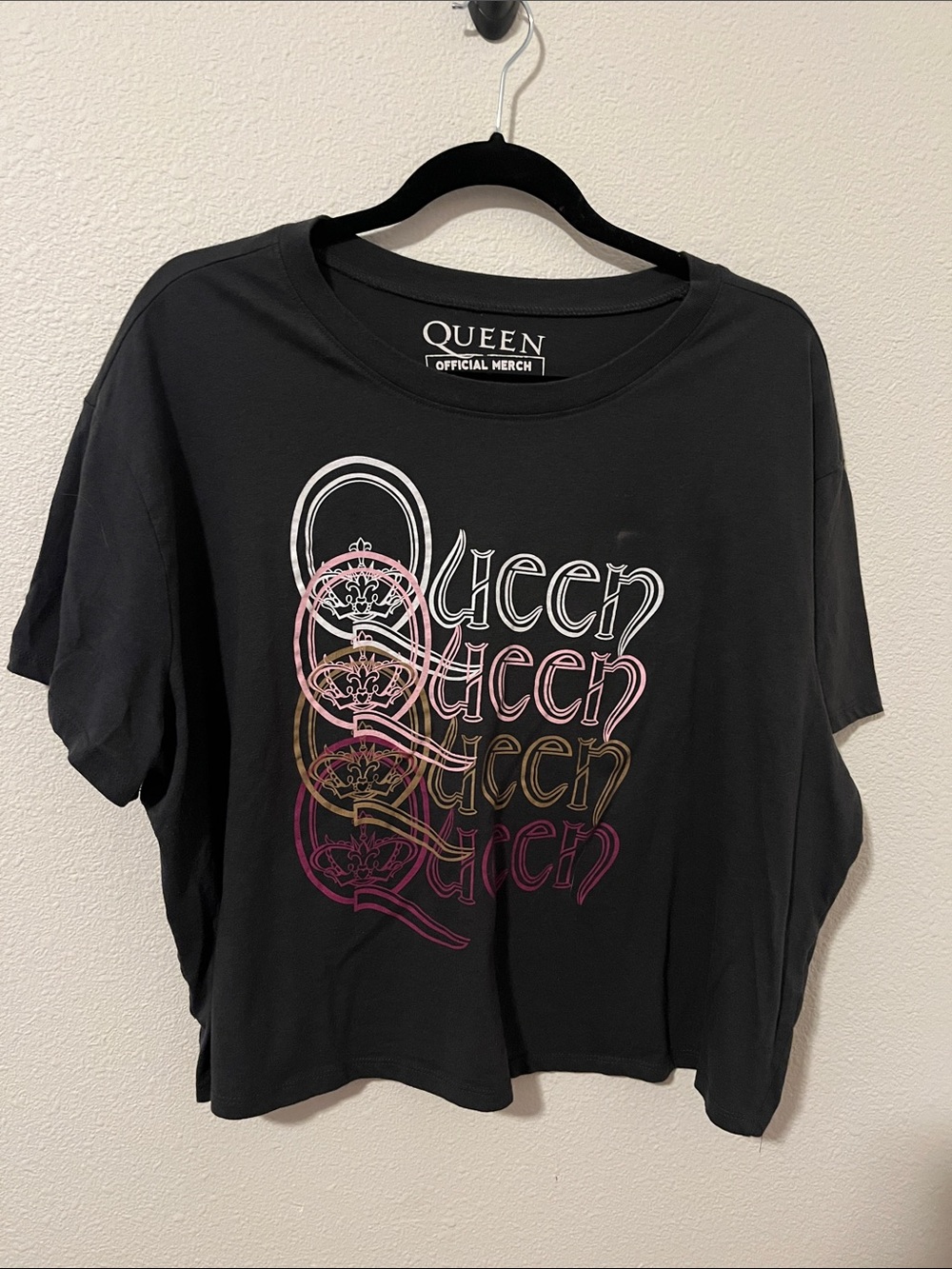 Black Graphic Tee - Multicolor Logo